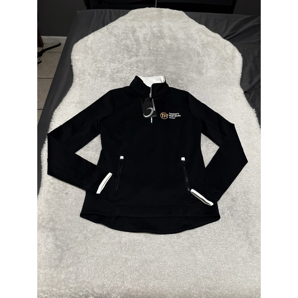 Zero‎ Restriction Pullover Womens XS Black Logo Quarter Zip Golf Top